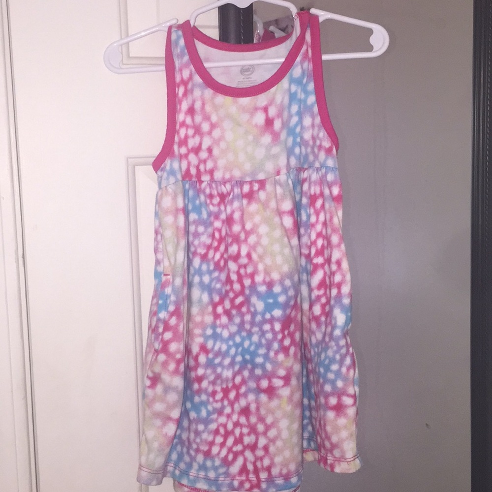 Multicolored Toddler Dress Wonder Nation